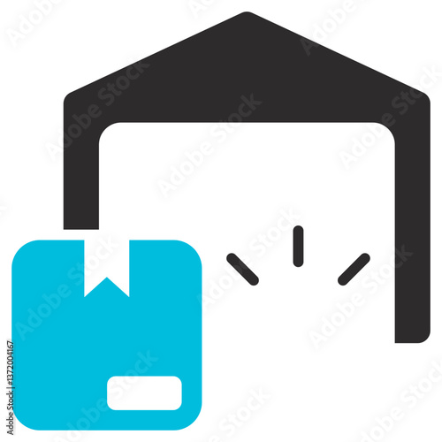 Supply Glyph Blue Grey Icon