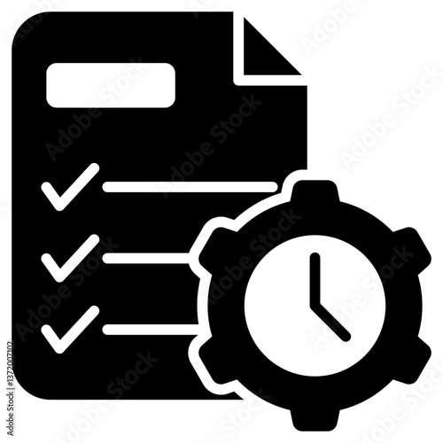 Planning Glyph Icon