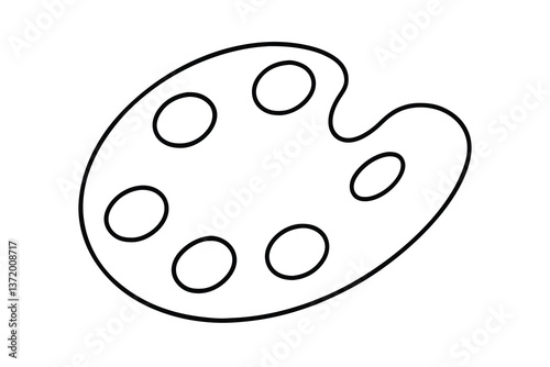 Artists Palette Outline, Circles, Colors, Painting, Art, Design, Creative, Studio, Visual