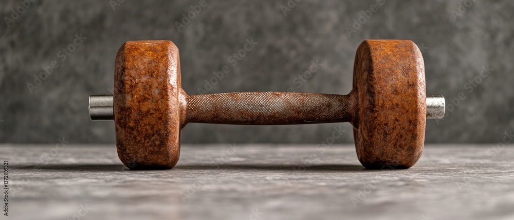 Rusty old dumbbell weight Rusty old dumbbell weight