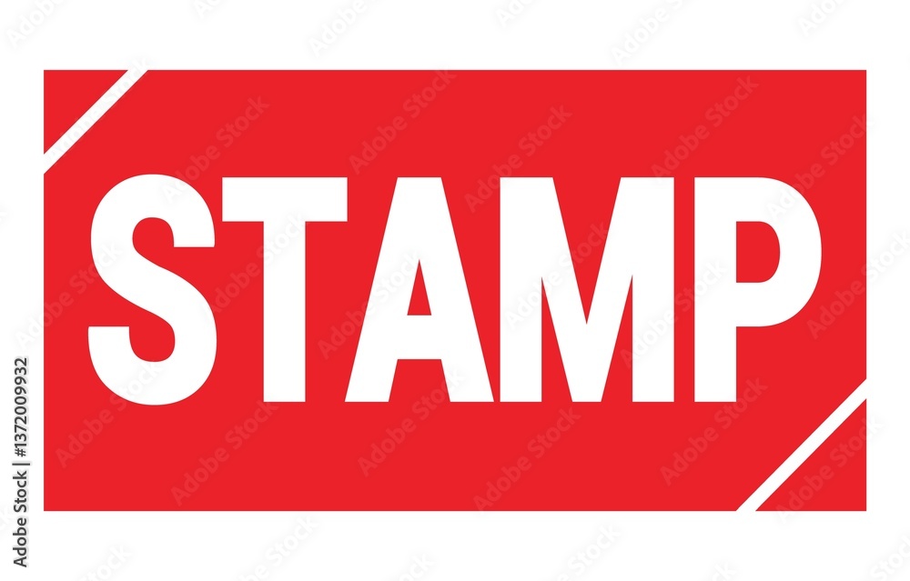 STAMP text written on red stamp sign.