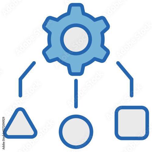 Allocation Blue White Icon