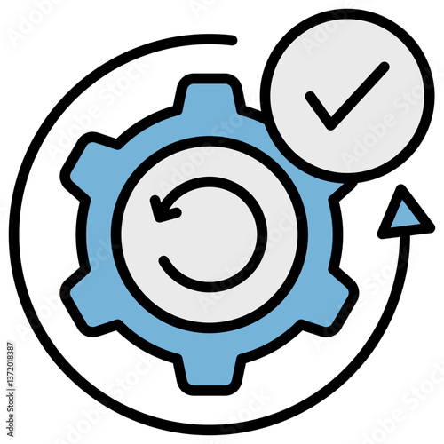 Management Blue Black Icon
