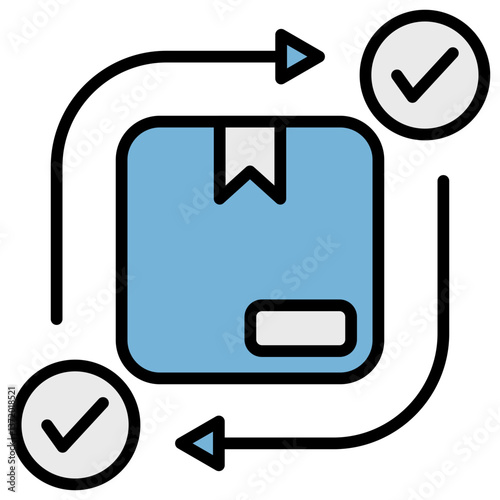 Procurement Blue Black Icon