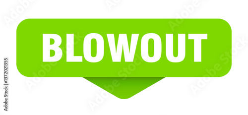 blowout sticker. blowout sign on transparent background