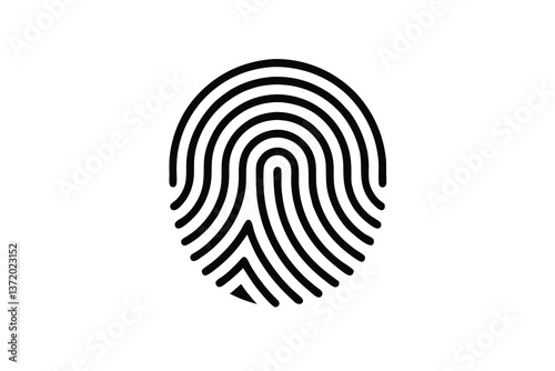 Fingerprint Identity Authentication Security Access Biometric Symbol Vector Graphic