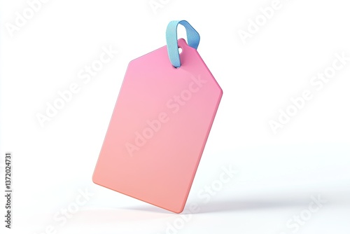 High Definition Image of Label Icon 3D Rendered Isolated on White Background with Shadow