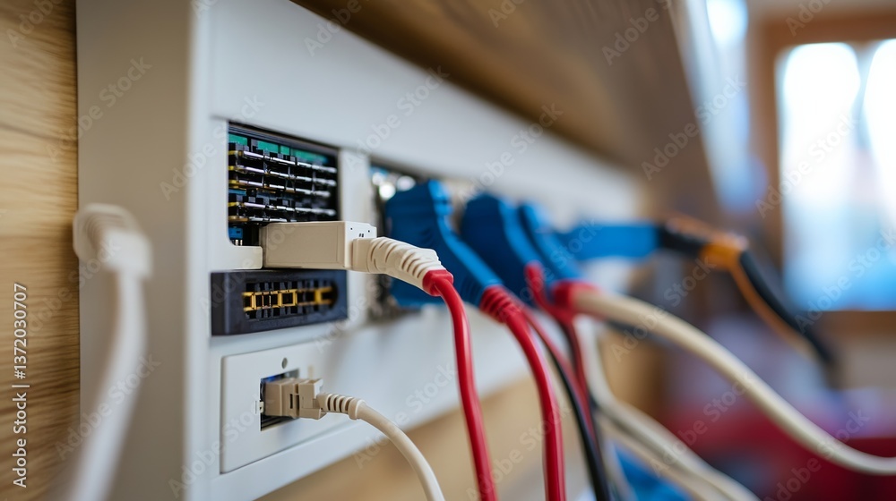 A DIY electrical safety guide showing the correct use of power strips, surge protectors, and safe cable management, A DIY electrical safety guide showing the correct use of power strips, surge protectors, and safe cable management,