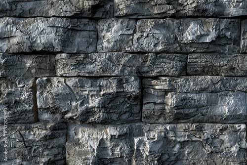 Clear Pixel Visual of a Gray Stone Wall with a Rough Texture and a Rough Texture