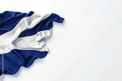 Pixel Perfect Picture of Scotland Flag Banner Design Isolated on White Background