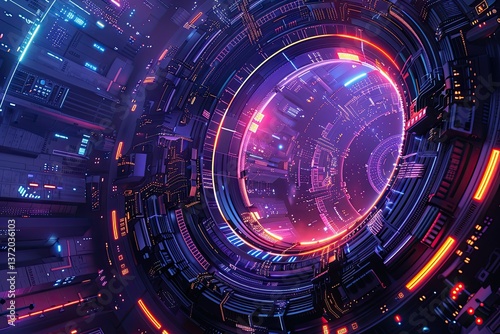 High Detail Picture of Illustration for a Science and Technology Magazine