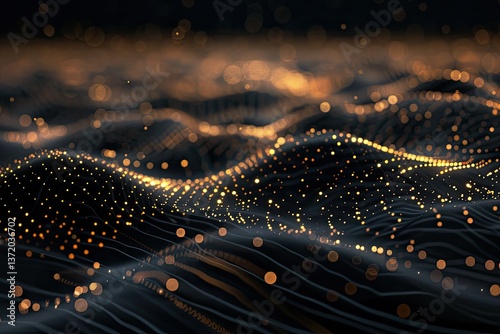 High Quality Image of Glowing Points on Black Background