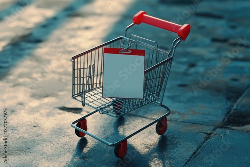 Pixel Perfect Picture of Toy Supermarket Cart with Sale Label