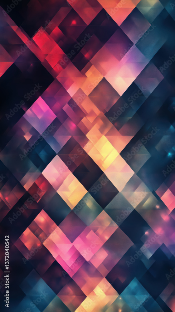 Vibrant phone wallpaper featuring a dynamic pixel diamond pattern in red, orange, pink, and blue tones.
Vibrant phone wallpaper featuring a dynamic pixel diamond pattern in red, orange, pink, and blue tones.