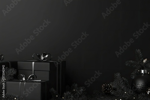 Ultra Hd Visual of Black Friday Sale Banner Template 3D Rendering