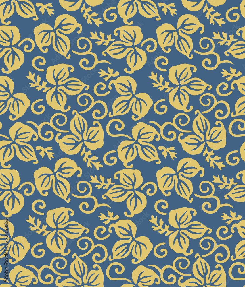 Japanese Leaf Curl Vector Seamless Pattern Japanese Leaf Curl Vector Seamless Pattern