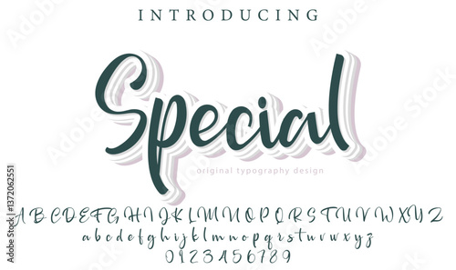 Special Font Stylish brush painted an uppercase vector letters, alphabet, typeface