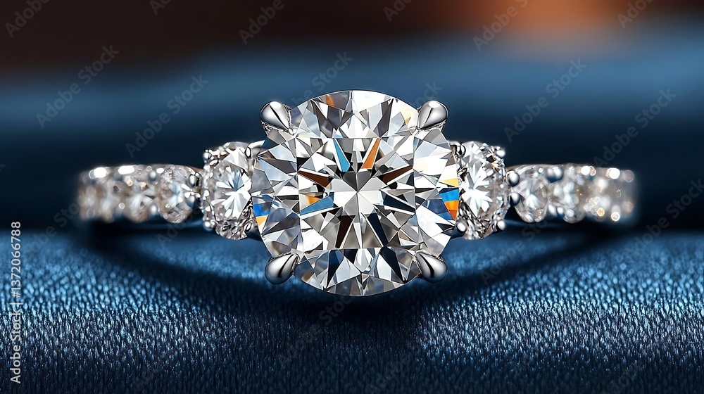 A beautiful close up image of a sparkling diamond ring A beautiful close up image of a sparkling diamond ring