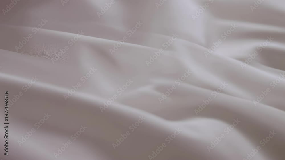 Close-up of soft, smooth satin fabric displaying gentle folds and texture in natural light