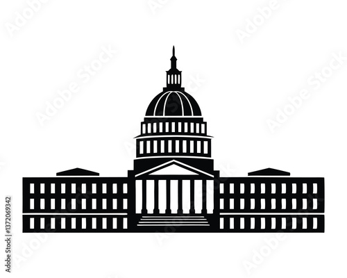 Capitol Building silhouette, Washington dc