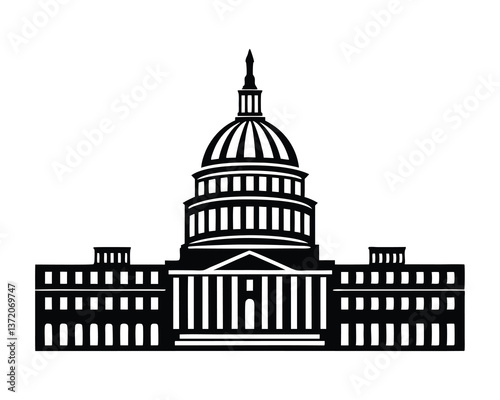 Capitol Building silhouette, Washington dc
