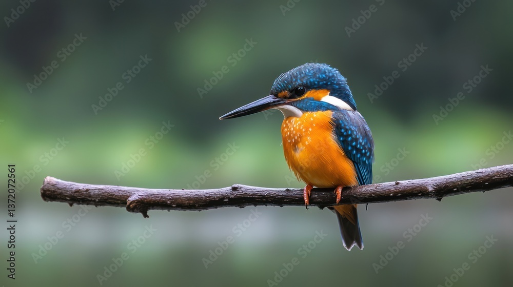 Kingfisher perched on branch (1) Kingfisher perched on branch (1)