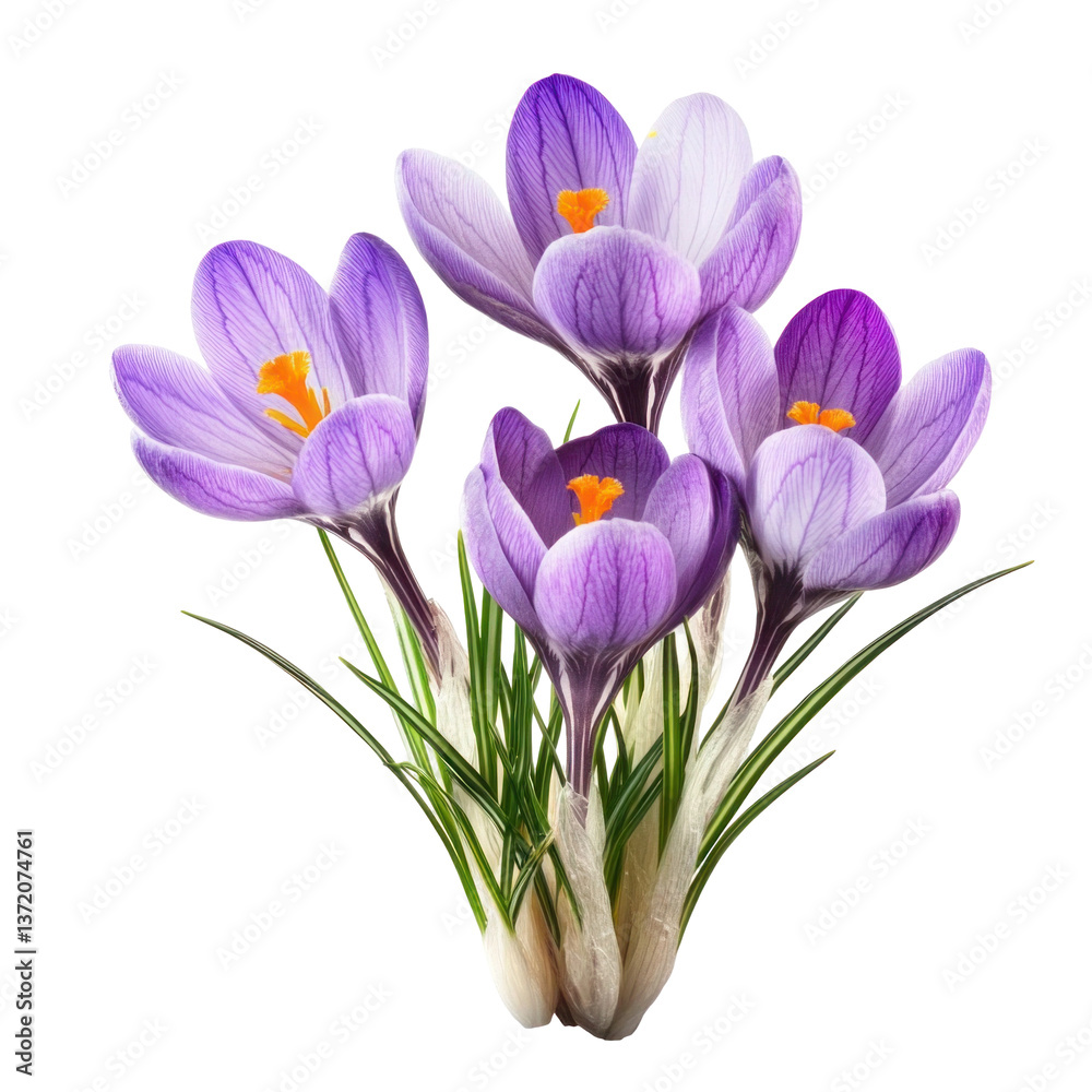 Naklejka premium crocuses in a vase