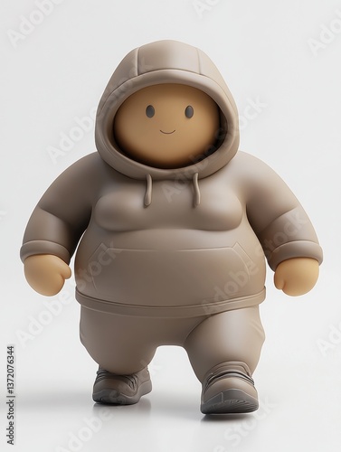 Overweight person running for exercise, symbolizing determination, health goals, and active lifestyle. Inspiring image promoting fitness, movement, and self-improvement for all body types.