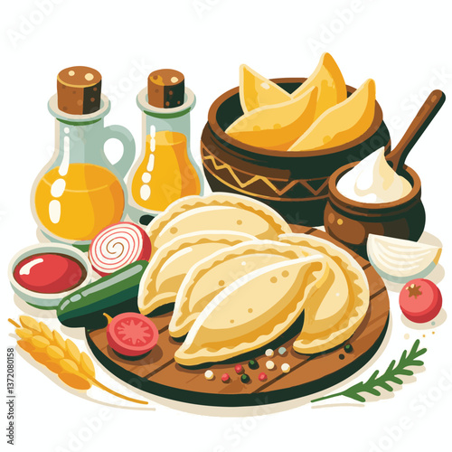 pierogi, food, cuisine, traditional, meal, homemade, dinner, lunch, cooking, delicious, dumpling, ravioli, dough, cooked, stuffed, gourmet, dish, meat, dumplings, polish, plate, background, ukrainian,