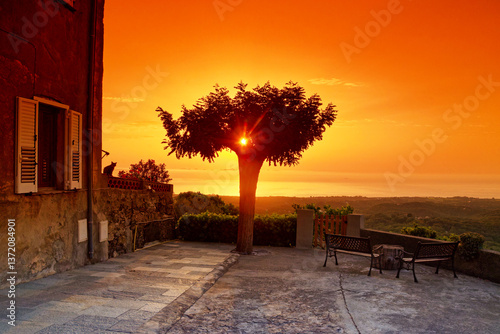 Fototapeta Naklejka Na Ścianę i Meble -  Sant'Andréa-di-Cotone village in Corsica island