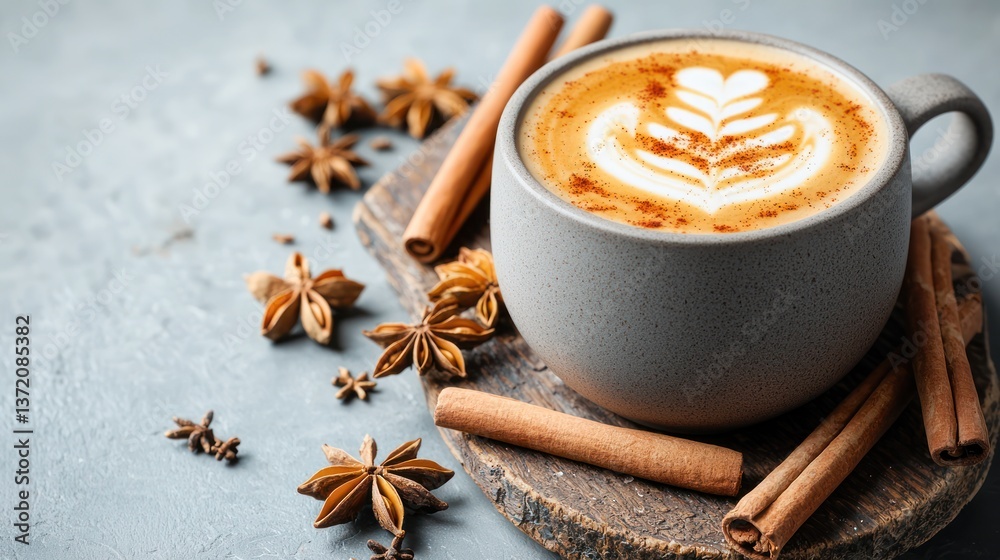 Latte with spices Latte with spices