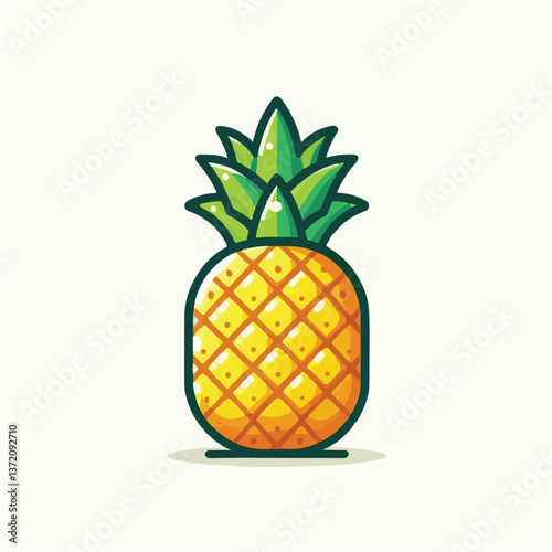 pineapple, fruit, isolated, fresh, background, food, ripe, healthy, dessert, leaf, tropical, summer, juicy, nature, slice, sweet, white, yellow, plant, freshness, piece, organic, natural, illustration