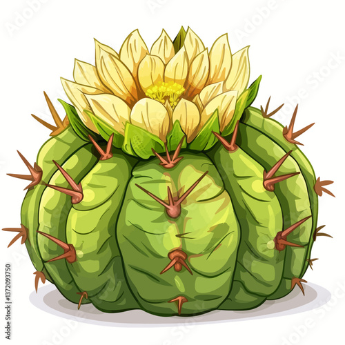 Gymnocalycium isolated on white 