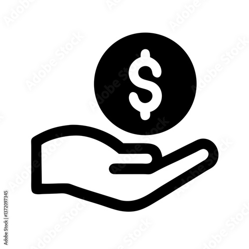 Hand holding dollar coin symbolizing finance,investment, donations and wealth for websites and blogs related to personal finance,investing,economics,banking and philanthropy
