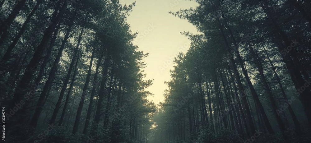 Obraz premium forest in mist