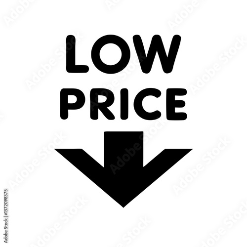 ‘LOW PRICE’ text on white background for e-commerce sites, sale adverts and blogs about discounts and affordable shopping.