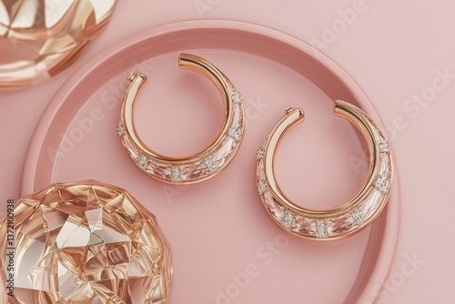Clear Pixel Image of Top View on Earring Mockup