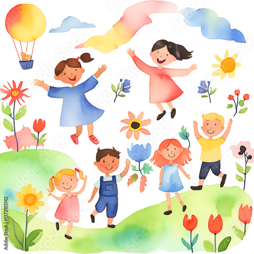 children playing in the park