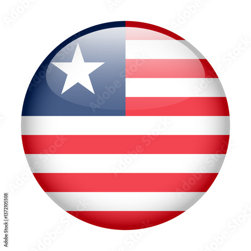 flag of Liberia, button round glossy icon Free Download flag of Liberia, button round glossy icon - GFXLoad
