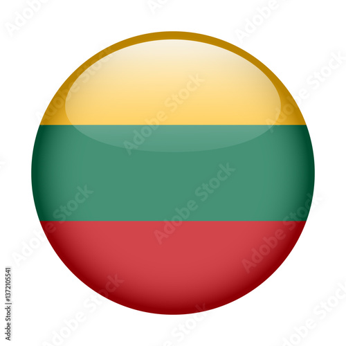 flag of Lithuania, button round glossy icon Free Download flag of Lithuania, button round glossy icon - GFXLoad