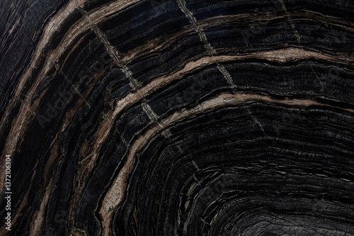 Black Wood marble background, stylish dark texture for design project.