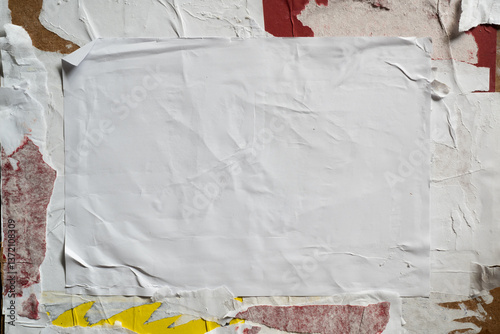 Wheatpaste poster style texture on a dirty wall