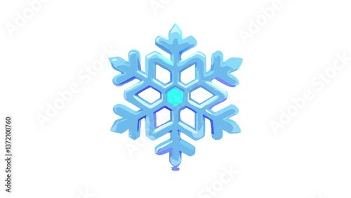  Snowflake Icon: Free Blue Winter - Christmas Vector PNG