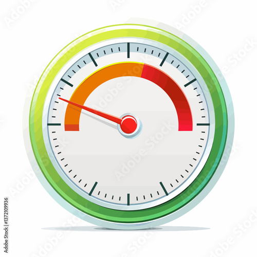 fuel gauge isolated on white
