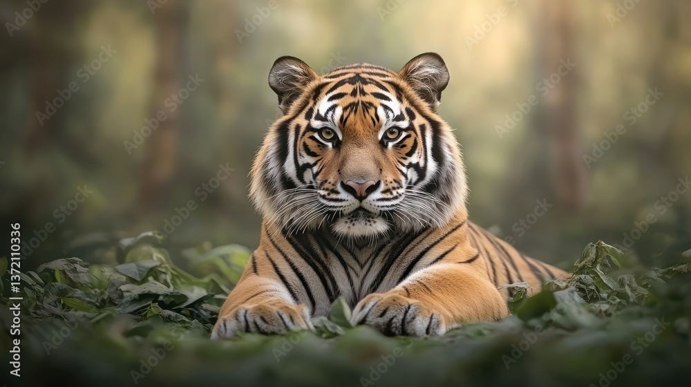 Majestic tiger in forest Majestic tiger in forest