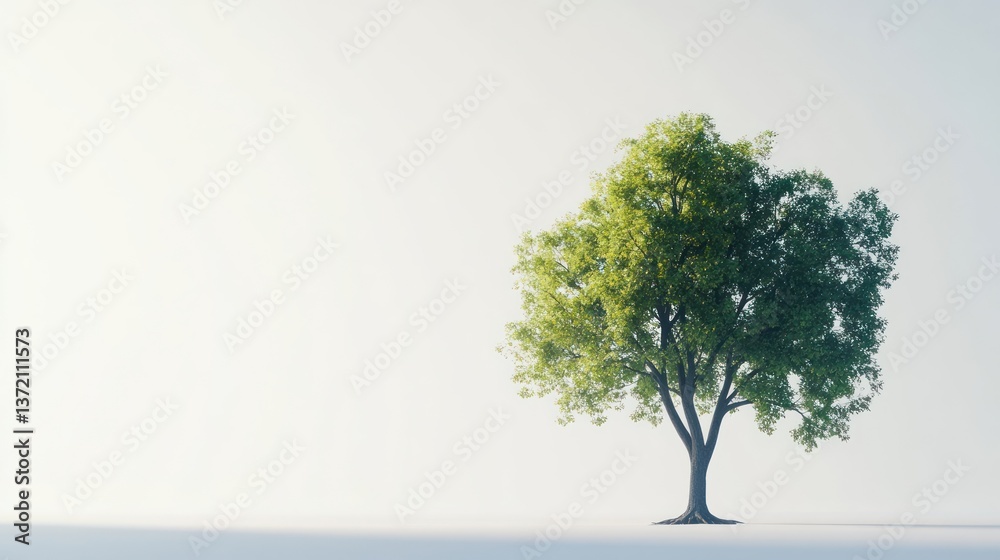 Obraz premium Green tree, bright studio, growth