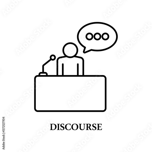 Icon a discourse, isolated against a clean background.