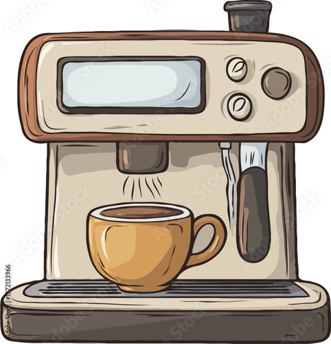 coffee maker vector art