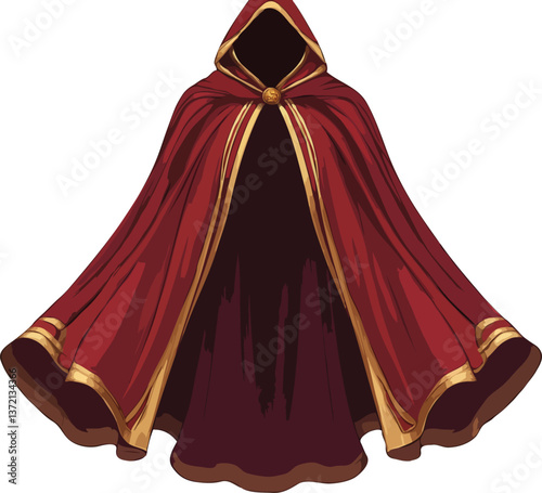 Cloak vector illustration, isolated on white