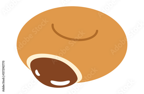 甘いチョコレートパンのイラスト